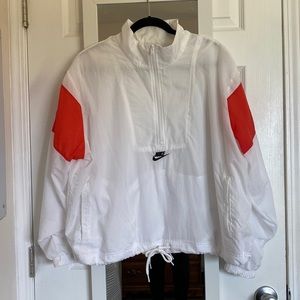 Woman’s Nike Sportswear White Windbreaker Jacket - Large